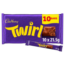 Cadbury Twirl Chocolate Bars 10 Pack x 21.5g