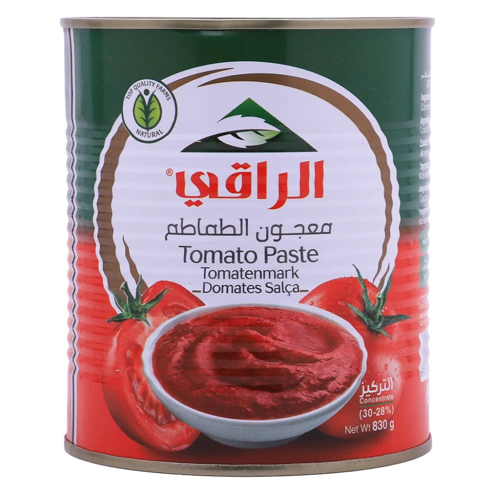 معجون طماطم الراقي 830 جرام علبة معدنية رفيعة