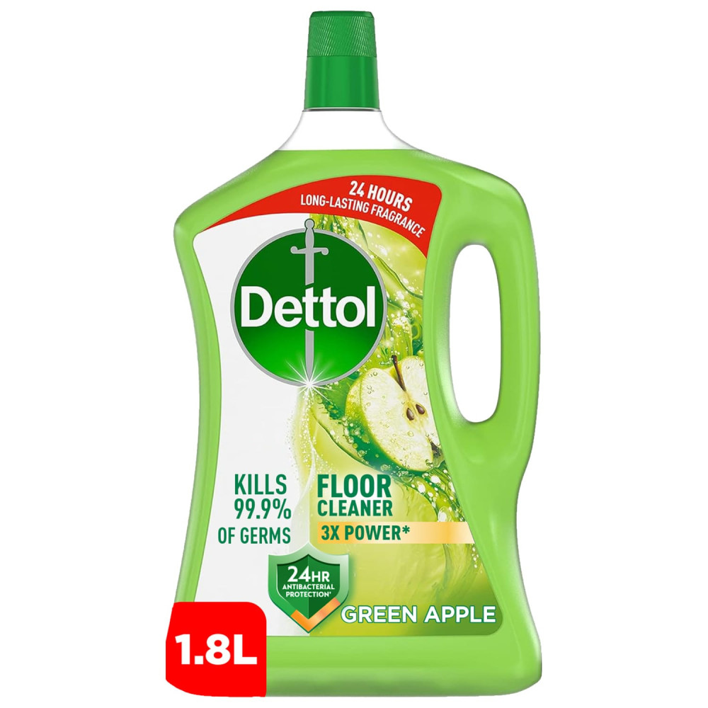 Dettol MultiPurpose Floor Cleaner Green Apple, 1800 ml