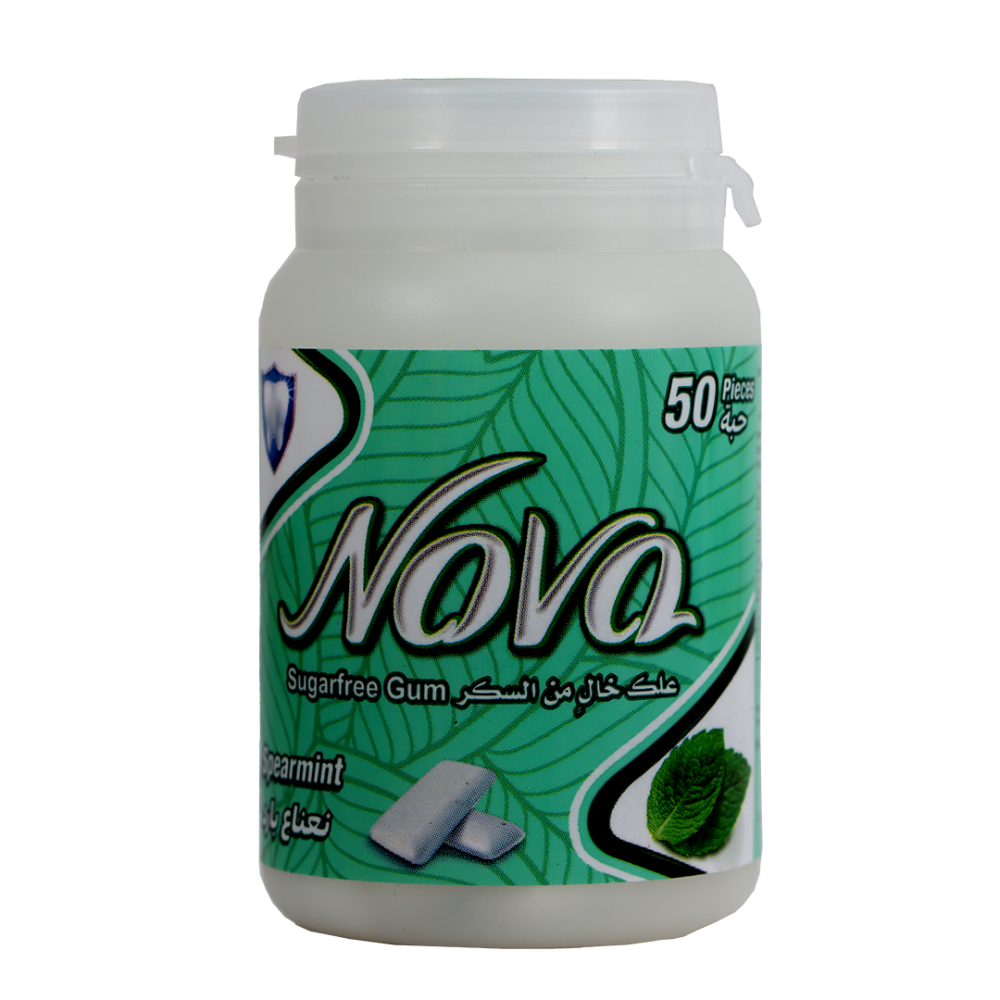 Nova Cool Mint Gum, 50 pieces per pack, 70 grams