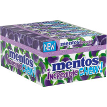 Mentos Incredible Chew Grape Flavor Chewable Candy 20x45g