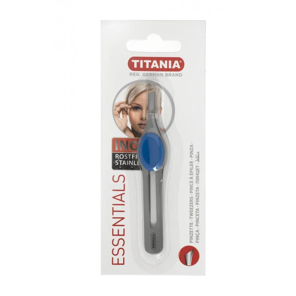 Titania Solid Iron Tweezers Blue Ring 1090/60