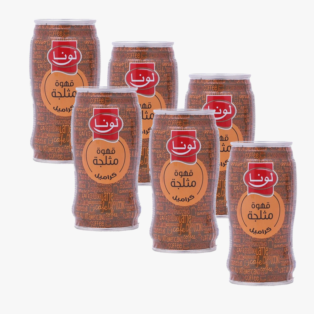 لونا قهوة مثلجة كراميل 240 جم 6 حبة