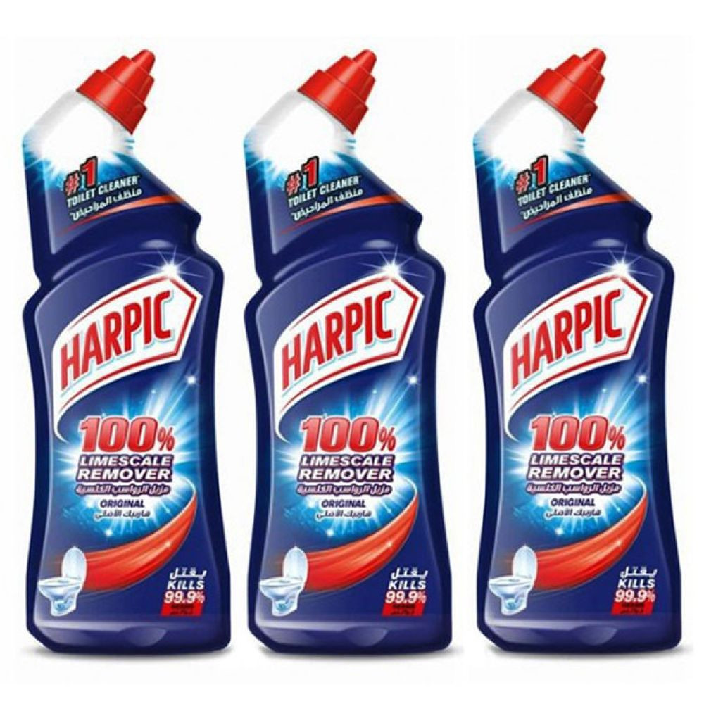 Harpic Toilet Cleaning Liquid Original Blue 500 ml 3 Pieces