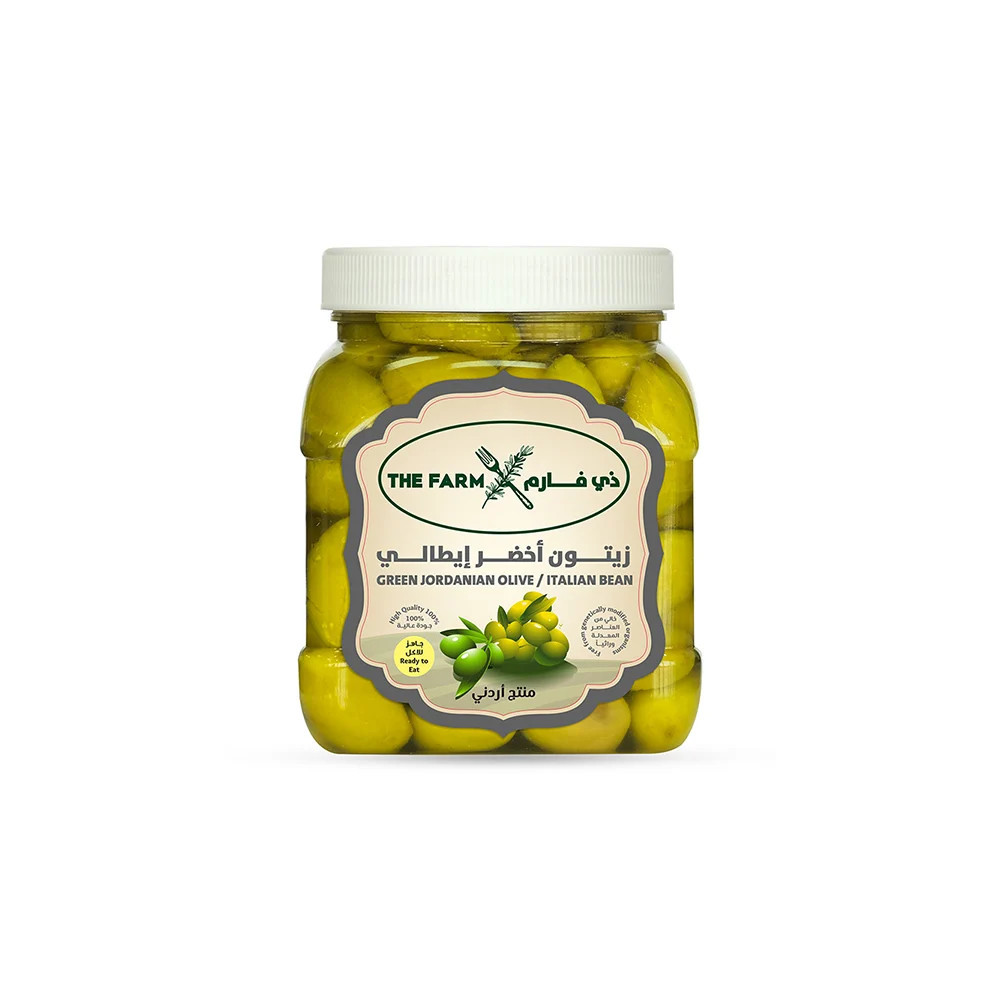 The FarmJordanian/Italian Green Olives 850g